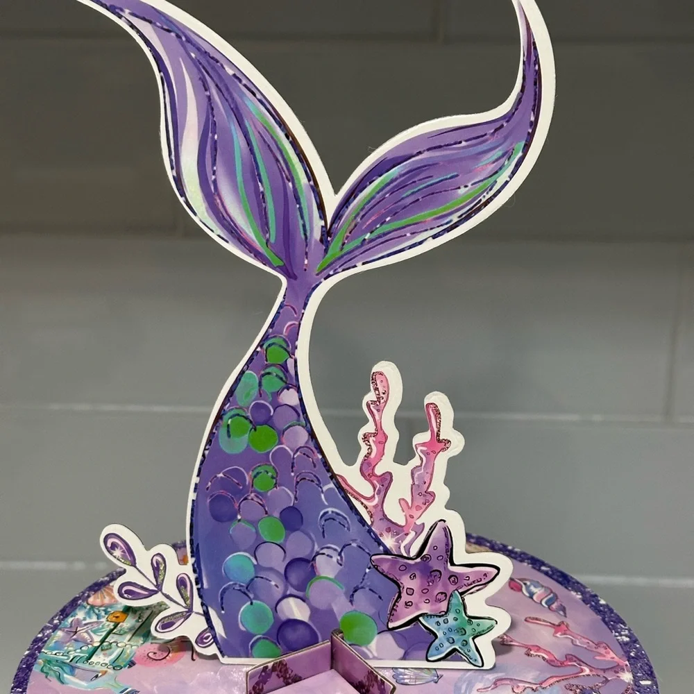 Brand New 3-tier mermaid-themed cupcake or dessert stand 18